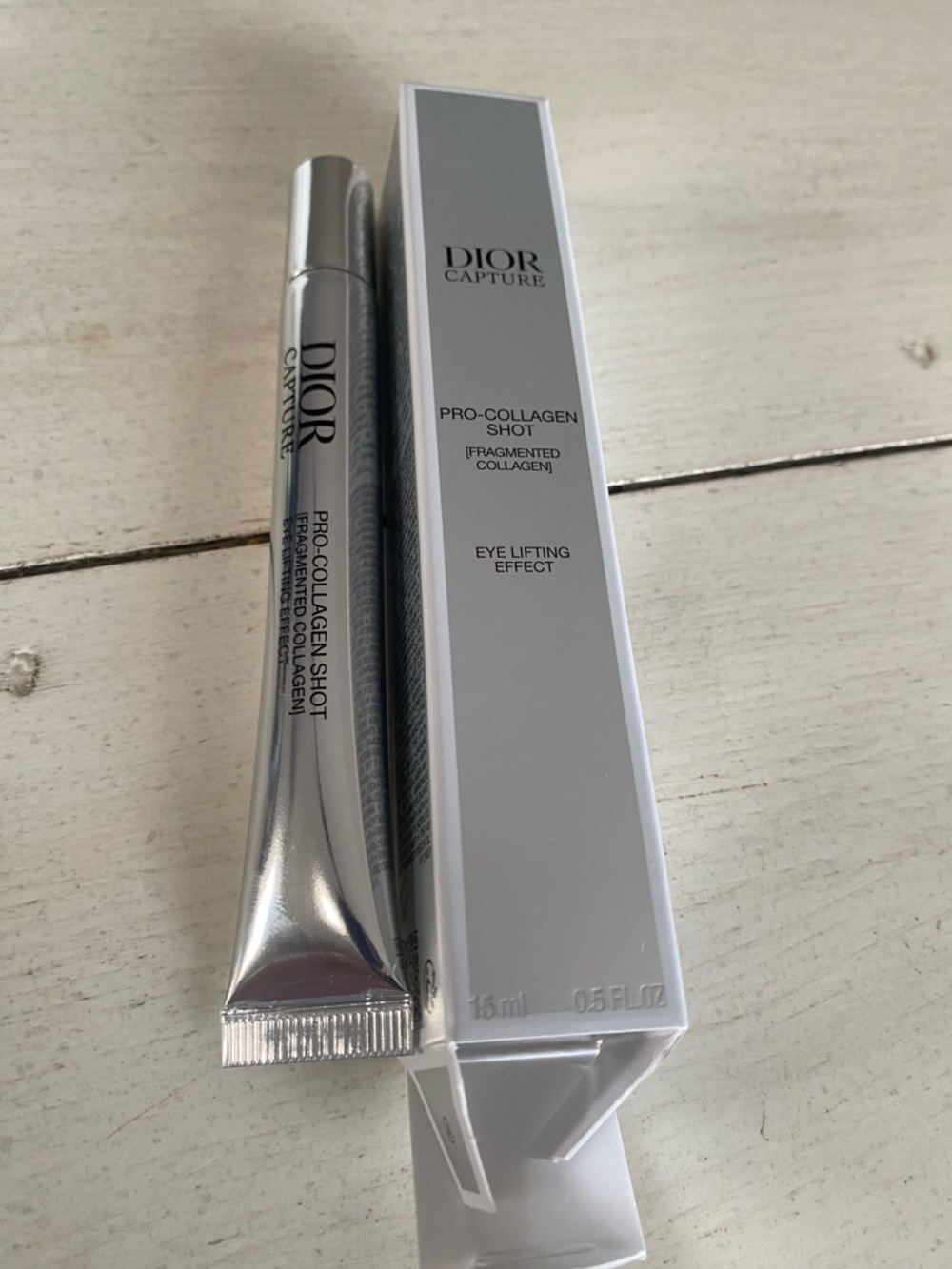 Dior Pro-Collagen Eye Shot - Silver Tube & Box